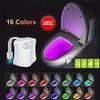 8/16colors Motion Sensor Light Wireless LED Night Light RGB Lamp Toilet Bathroom Atmosphere Light Colorful Sensor Night Lights