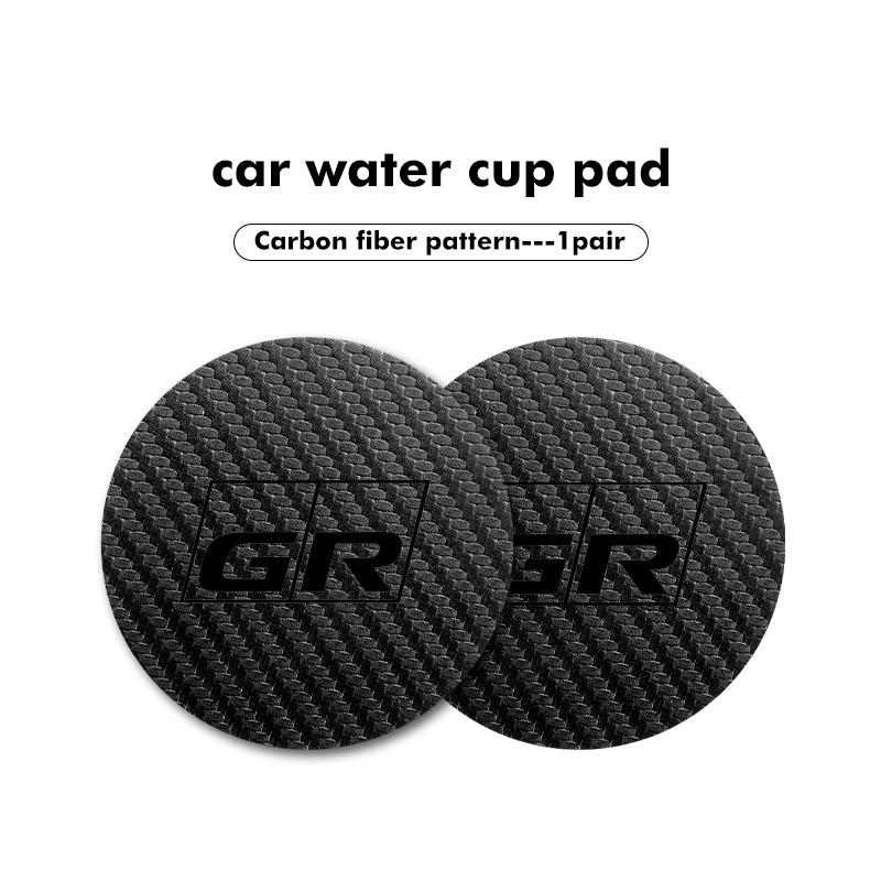 RE12Pcs Car Coaster Water Cup Anti-slip Pad Mat For Toyota Crown GR Sport Corolla YARIS Auris C-HR Hilux Vios Prius