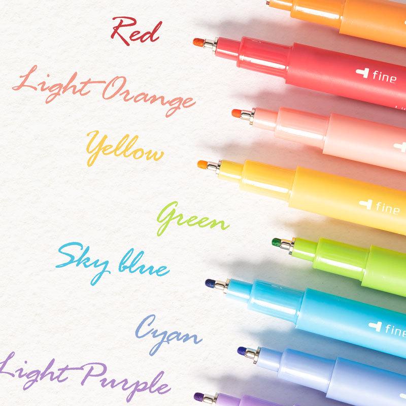 8091 Soft Tip Colored Pens: Needle Tube Brushes, Dual-Use for Writing & Painting, Waterproof, Stackable, Color-Changing.