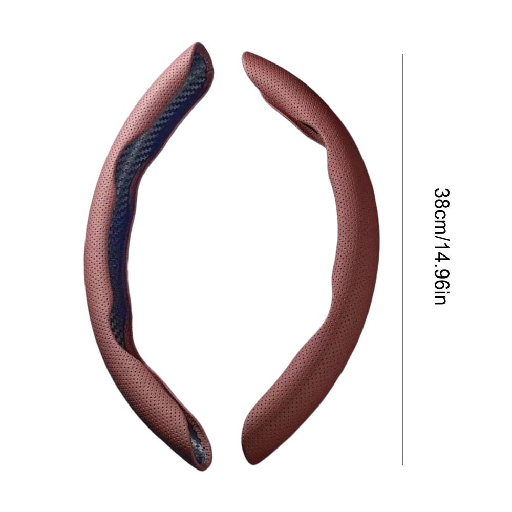 1 пара Чехол на руль автомобиля для руля диаметром 38 см Наппа Кожа Чехол-усилитель руля Защита для интерьера автомобиля