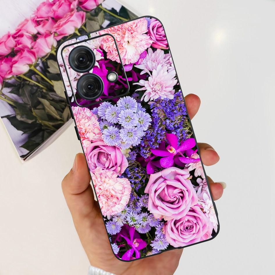 For Motorola Moto G84 5G Case 2023 New Stylish Butterfly Cat Slim Black Silicone Soft TPU Phone Cover For Moto G84 5G G 84 Coque