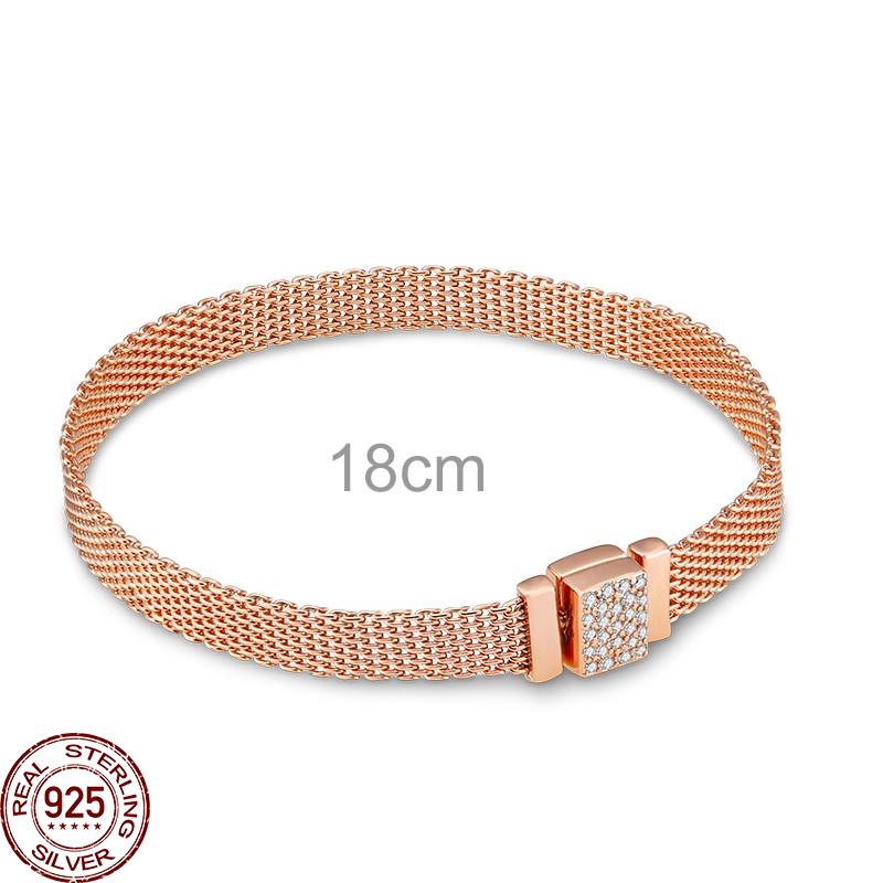 Женская цепочка-зажим из стерлингового серебра 925 пробы с сеткой, круглая подвеска в виде бабочки, подходит для оригинального браслета из сетки своими руками