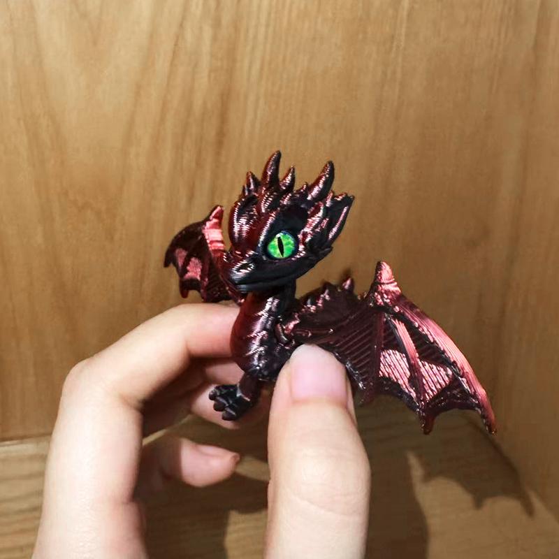3D-печатный дракон, Игрушки-фигурки драконов для снятия стресса, Подвижные модели животных, Настольные украшения, Симуляционные модели, Фигурки, Подарки