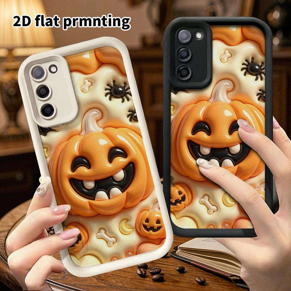 Phone case: 2D flat, suitable for Samsung Galaxy A34 A35 M05 M06 S20 S22 S21 FE Plus 5G protective case, Halloween pumpkin, Christmas, perfect holiday