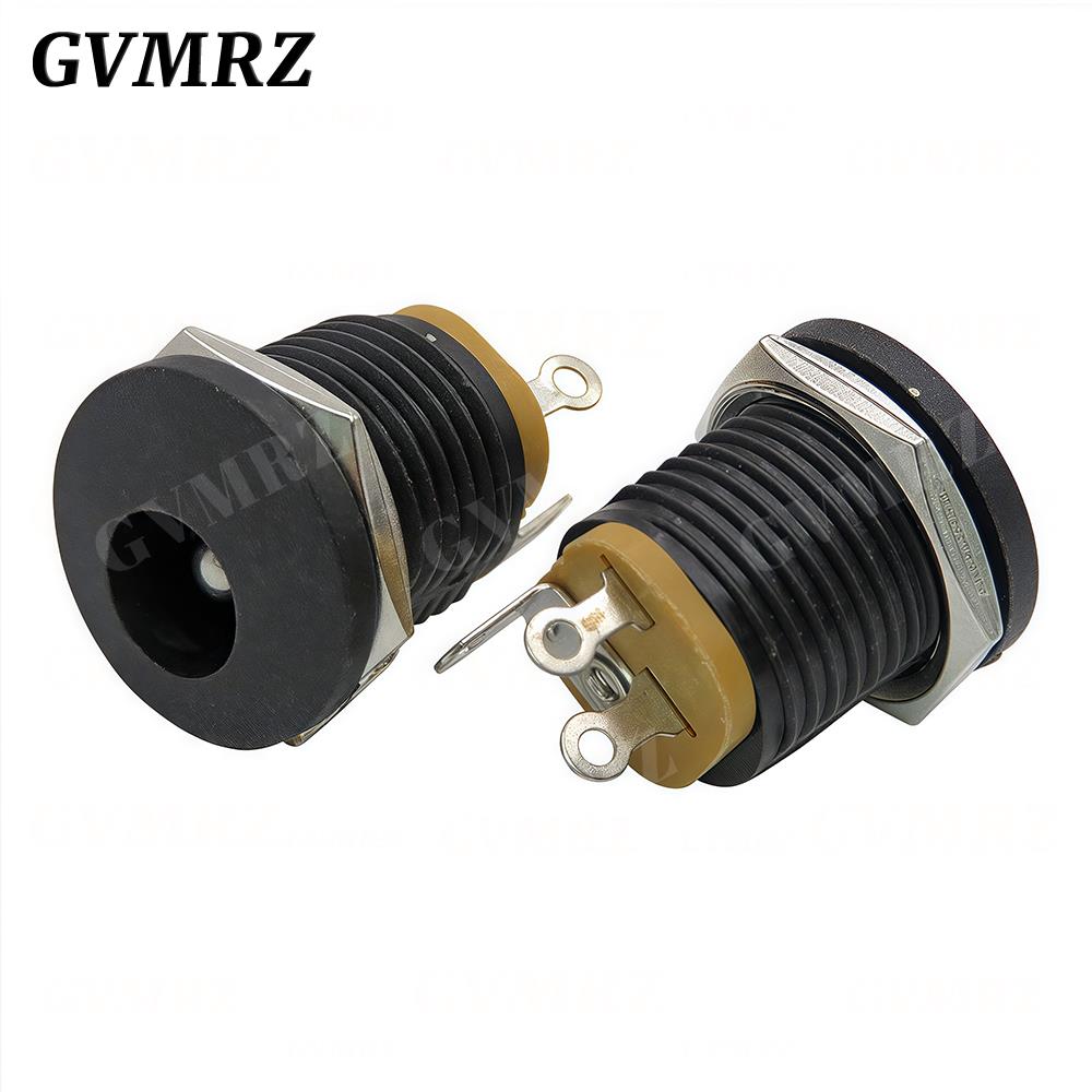 10PCS/lot DC022 DC-022 5.5x2.1mm DC Power Socket 5.5*2.5mm DC Connector 5.5*2.1 Round Hole Interface Panel Socket 3.5x1.3mm