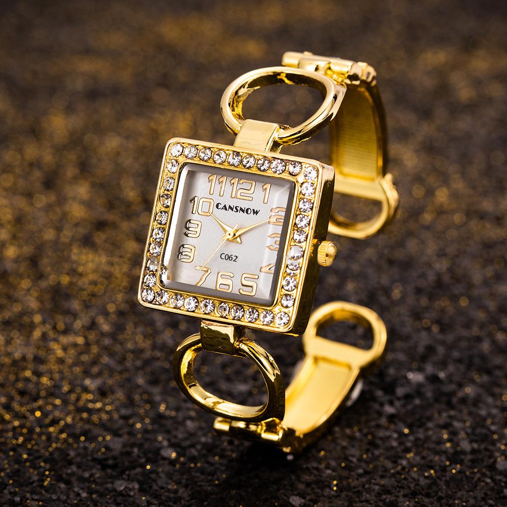 Часы CANSNOW Diamond Dial Square Bracelet для девочек