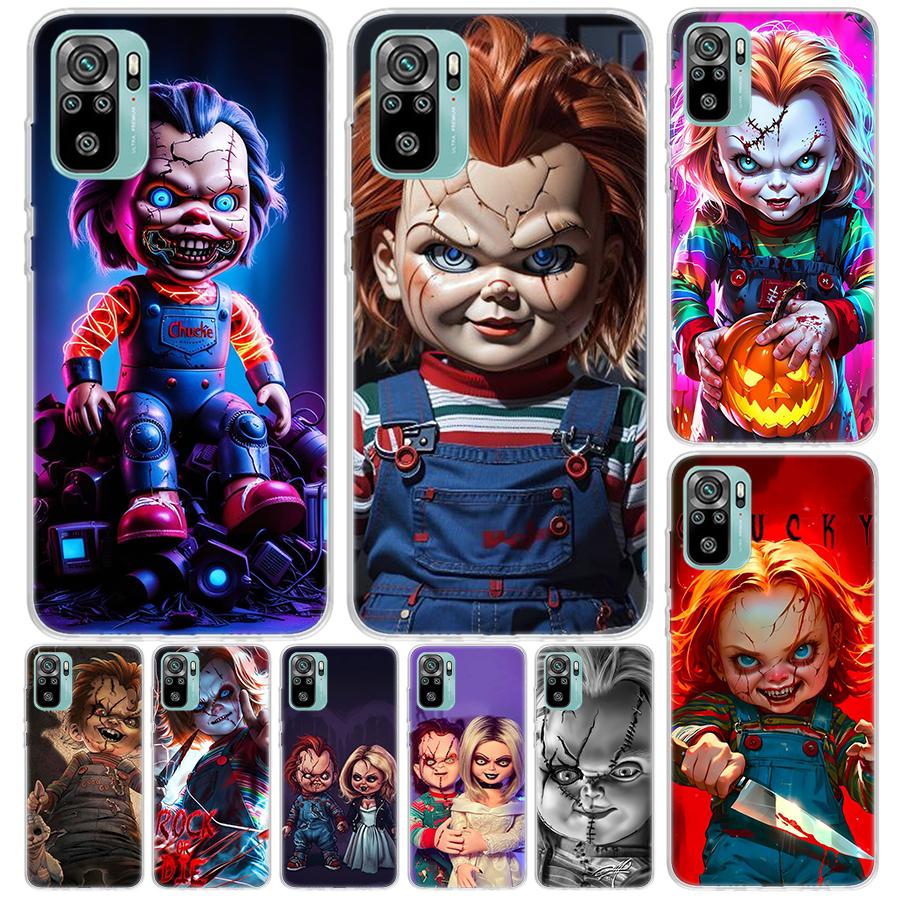 Чехол-обложка для телефона Xiaomi Redmi Note 10 9S 9 8T 8 Pro 7 5 Mi 9T 10T 11T 12T 11 12 Lite 12X A3 A2 A1 с принтом куклы Чаки из фильма ужасов Coque
