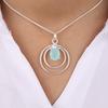 Aqua Chalcedony Gemstone 925 Sterling Silver Jewelry Handmade Pendant For Gift PP-61-21
