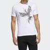 adidas Футболки Мужские Белые С Круглым Вырезом Умеренный Прямой Крой FT2753