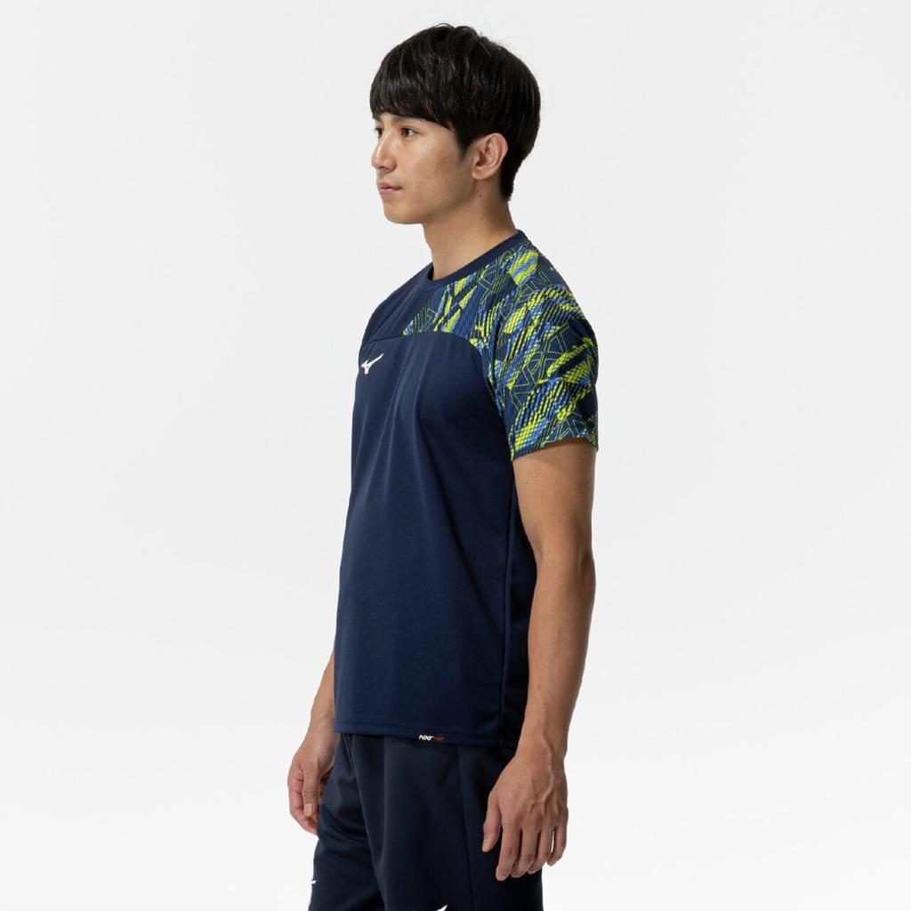 Training Wear Sweat Absorbent Quick Drying Antibacterial and Deodorizing 32JAC210 Dress Navy [Mizuno] T-Shirt