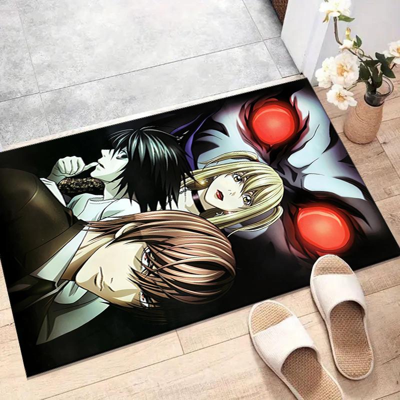 Полиэстеровый ковер Death Note, Мягкий коврик для помещений под офисное кресло, в гостиную, к компьютерному столу - Декоративный дизайн ковра для домашнего офиса