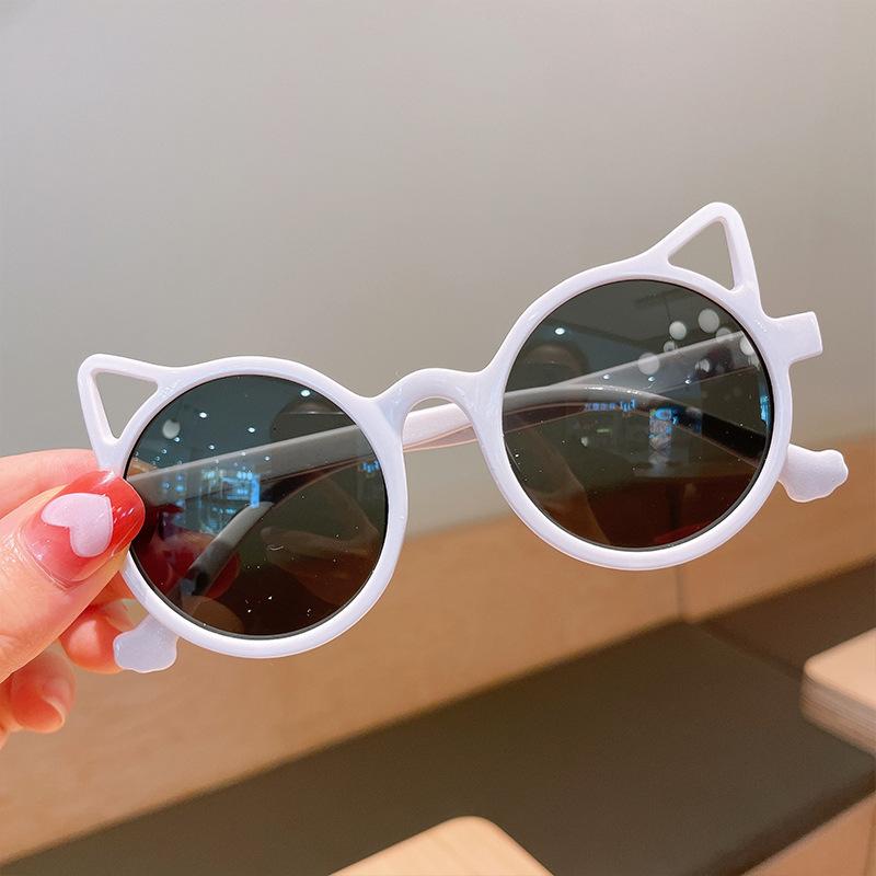 Fashion Cute Cat Ears Kids Sunglasses UV-Proof Sun Glasses Children Eyeglasses Lovely Protection Glasses Vintage Sunglasses