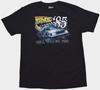 Back To The Future Mens '85 Hill Valley, USA Black Shirt New Large