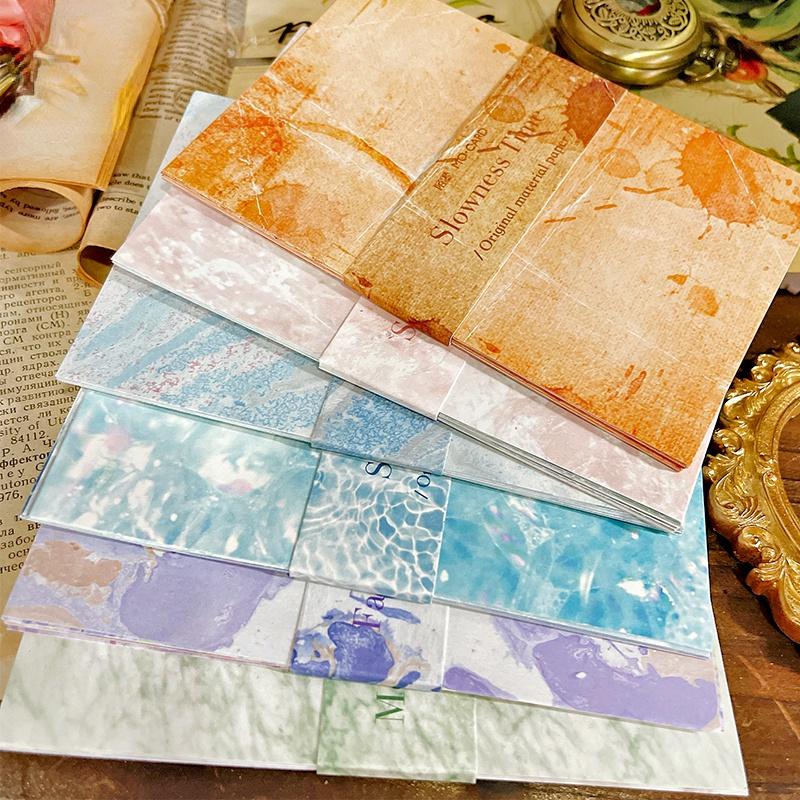 6 Style 30pcs Rainbow Color Printed Texture Scrapbooking Background Paper Pack Handmade Craft Paper DIY Card Paper