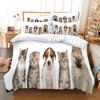 Комплект пододеяльников для кошки и собаки 3D-печать Милая тема животных Пододеяльник Размер Кинг Куин для ребенка, мальчика, девочки Полиэстеровый комплект постельного белья