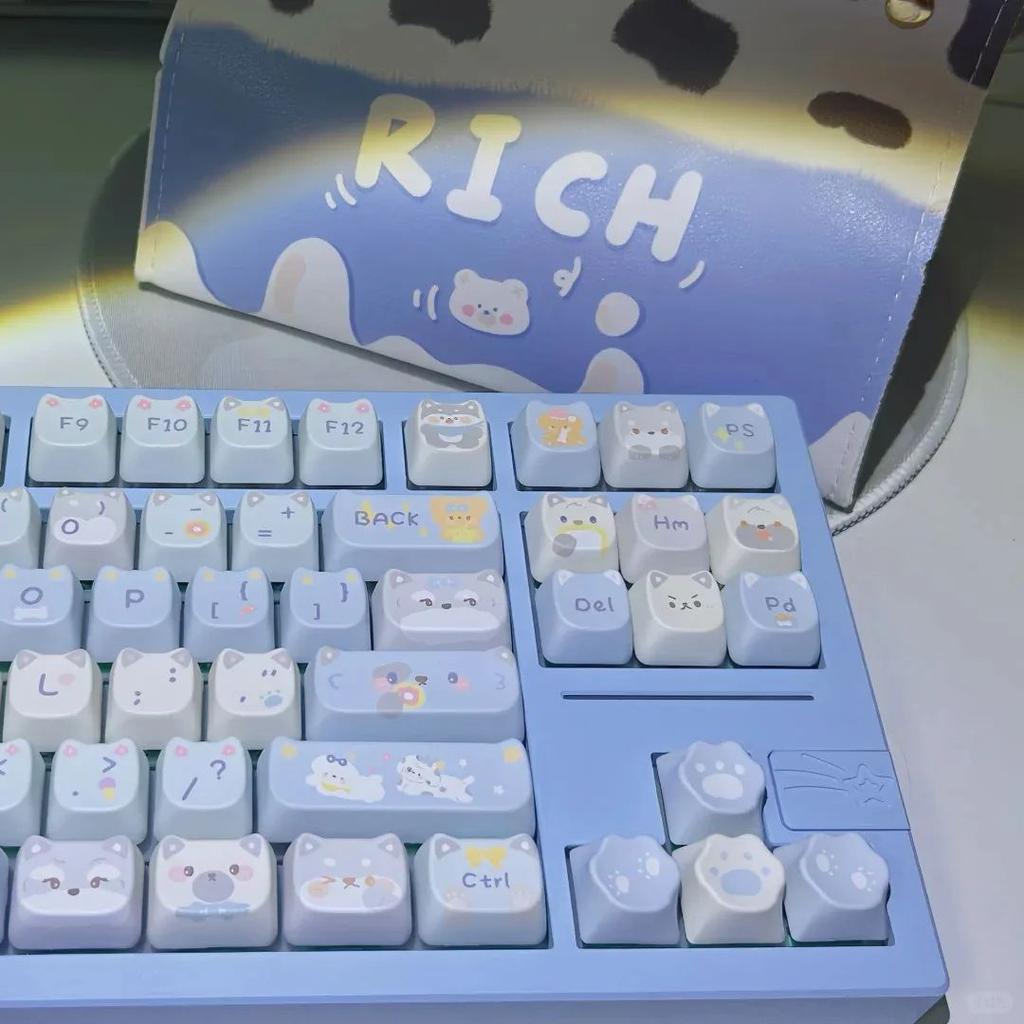MAO Корги Кейкап Хаски Собачья Бригада Голова Инопланетной Кошки Голова Собаки Кейкап Pbt Diy Механическая Клавиатура Милые Коричневые Синие Кейкапы Собак