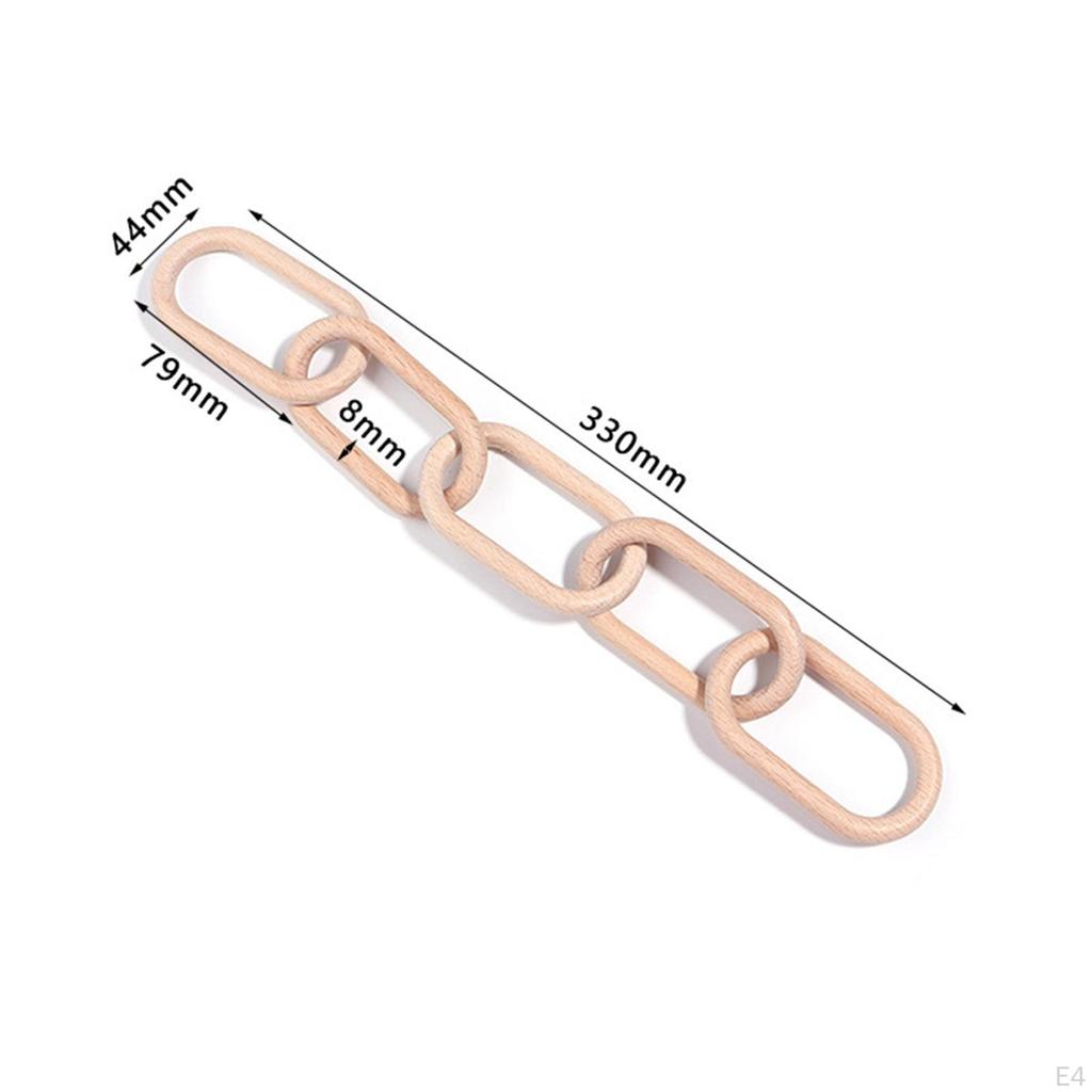 Декоративная 5-звенная деревянная цепочка, узел, украшение дома для семьи