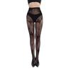 Halloween 2024 Black & White Rose Cross One-Piece Pantyhose - European & American Style