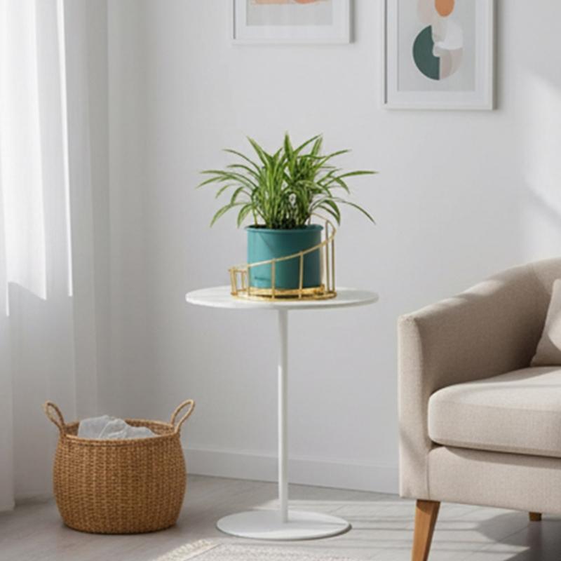 Ceramic Flowerpot Flower Plant Pots Balcony Courtyard Potted Plant Flowerpot with Iron Frame Home Garden Tray