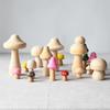 Wooden Mushroom Natural Unfinished Mushroom DIY Crafts Painting Peg Dolls Ornament Handmade Kids Toy Decoration Christmas Gift CDN