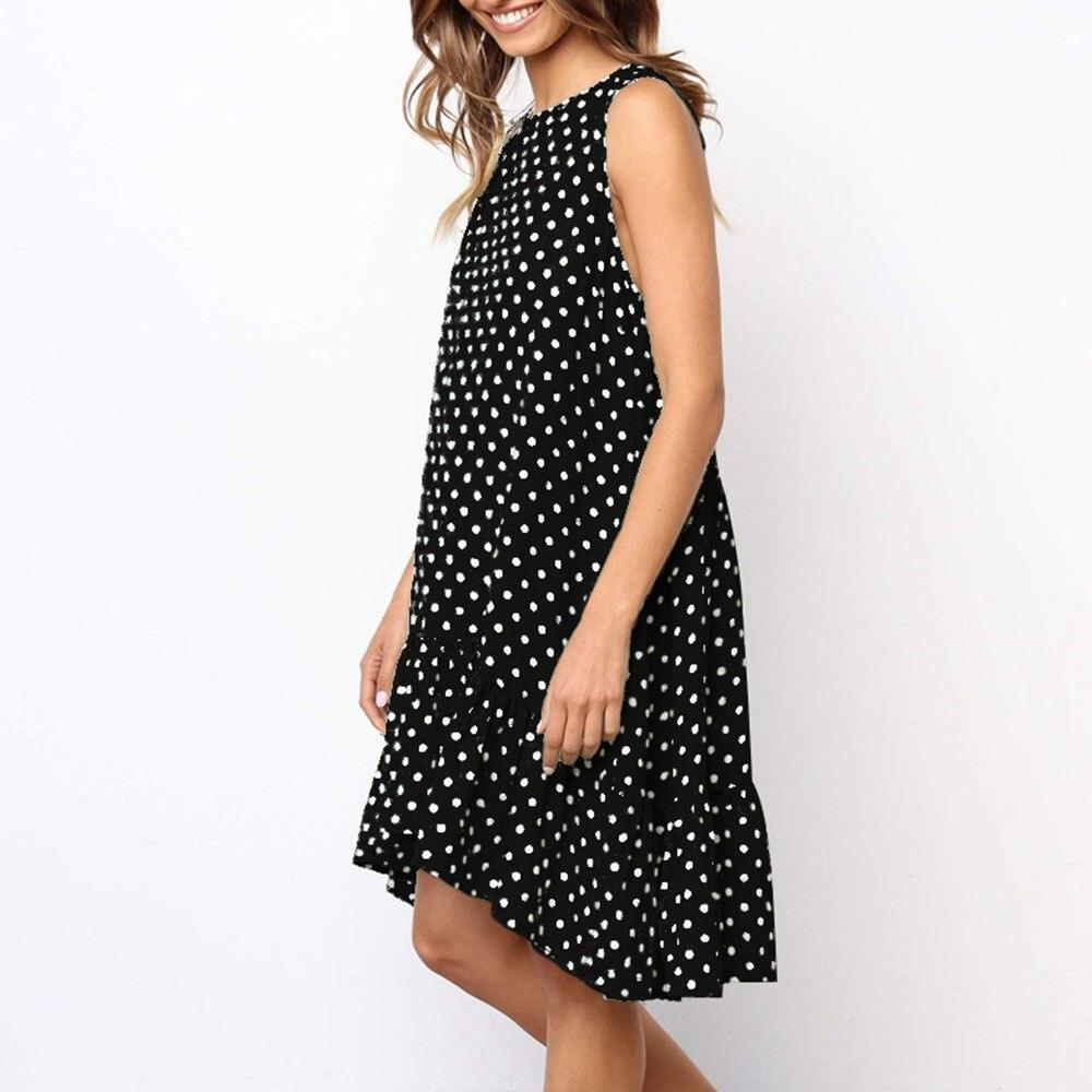 2023 Summer Chiffon Dress Women Polka Dot Ruffles Mini Dress Casual Loose Beach Party Street Short Sundress