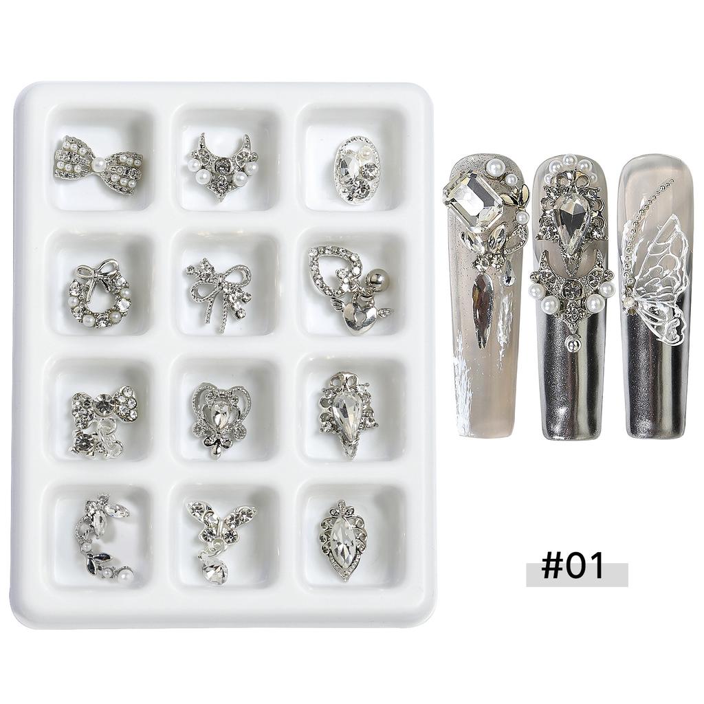 Nail Alloy Butterfly Nail Accessories Light Luxury Style High-end Metal Three-dimensional Nail Decoration Accessories