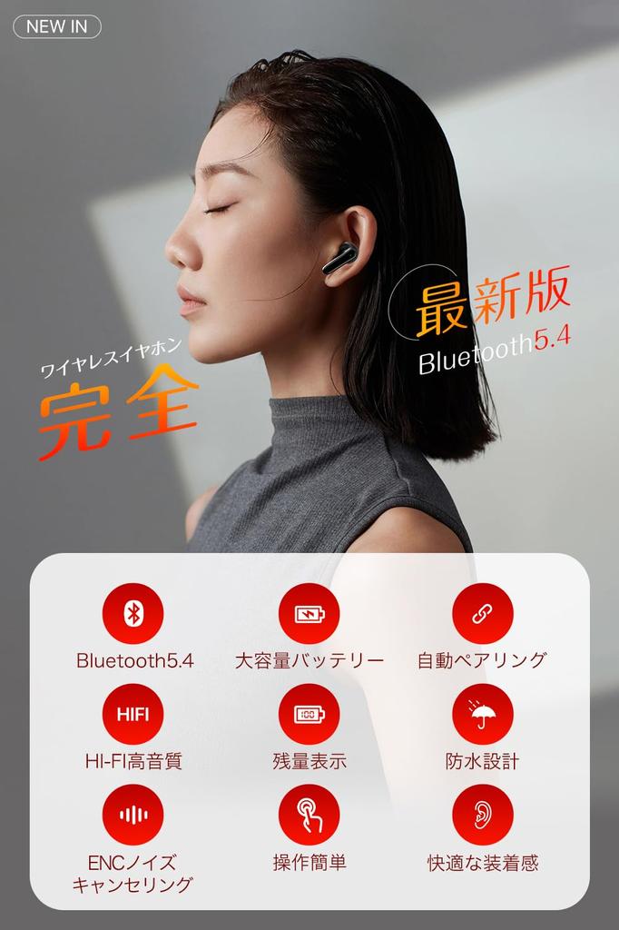 Bluetooth Wireless Earbuds [Cutting-Edge Bluetooth 5.4 & ENC Noise Cancelling + DNS Technology] with LED Display, 60 Hours of Continuous Playback,