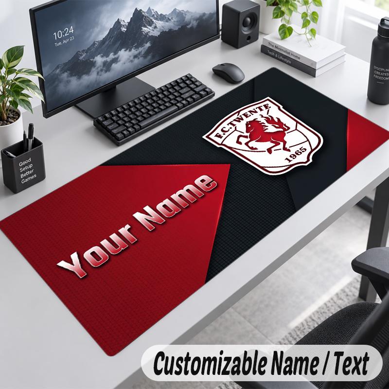 Custom Name Text Mouse Pad FC Twente Personalized Desk Pad For Work And Gaming