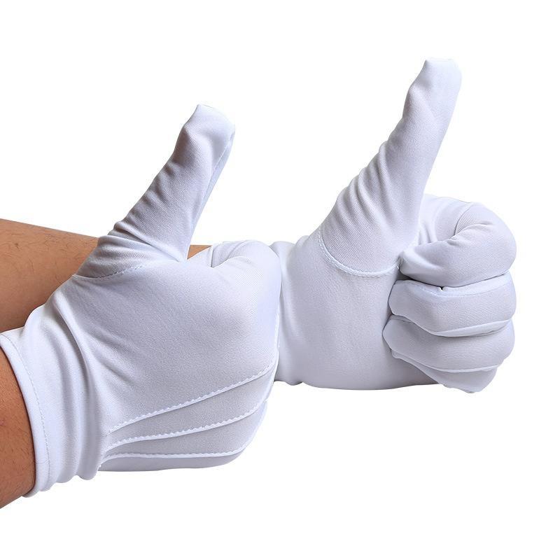 1 Pair Formal Gloves, Tuxedo, Honor Color Guard, Parade, Santa, Men's Inspection