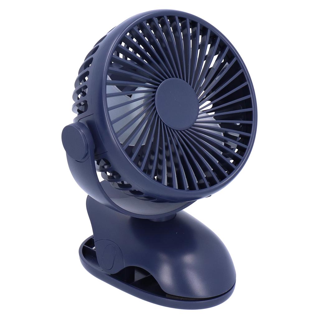 USB Mini Clip Fan Сильный ветер 3 лопасти перезаряжаемый 4 передачи настольный охлаждающий вентилятор CoolerBlue