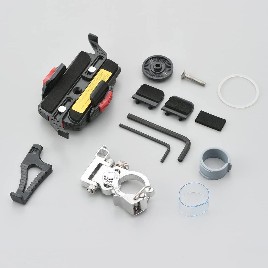 Daytona Motorcycle Smartphone Holder Compatible with iPhone 13 Quick Release 92602 Wide, Series, IH-250D