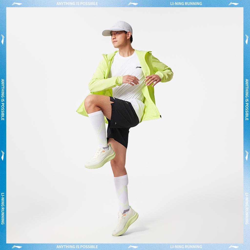 Li-Ning Comfortable Casual Simple Versatile Quick-Dry Lace-Up Five-Point Sports Shorts Men Shorts Black AKSV089-1