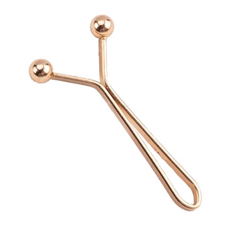 U-shaped clip, simple design in gold, silver, and black, adjustable garment tightening steel ball clip, Y-clip, metal waistband fastener