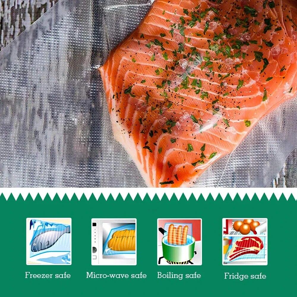 Бытовая вакуумная упаковка для пищевых продуктов, вакуумный упаковщик, вакуумные пакеты для хранения продуктов, свежая еда, длительное хранение 12/15/20/25/28 см * 500 см