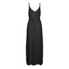 Длинное черное платье с поясом и разрезами Женский VERO MODA