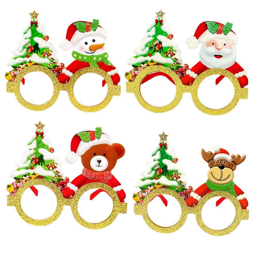 Очки Санта Клауса Рождественские Снеговик Реквизит для вечеринки Солнцезащитные очки С Новым годом Детские