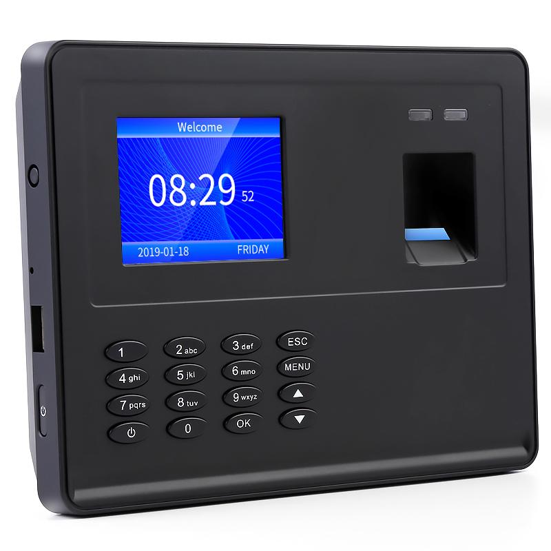 internal battery 2.8 inch built-in battery color screen, software free fingerprint attendance machine employee attendance system