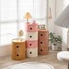 Aesthetic Side Table Simple Trendy Drawers Bedside Table with Handle Luxury Nightstand Storage Locker Bedroom Furniture