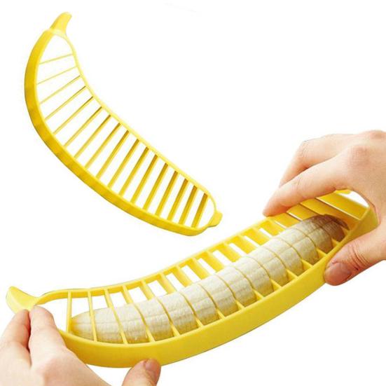 3Pcs Banana Slicer Food Grade Plastic Sharp Blade Multi-functional Fruit Salad Banana Dicer Masher Cutting Tool Kitchen Gadgets