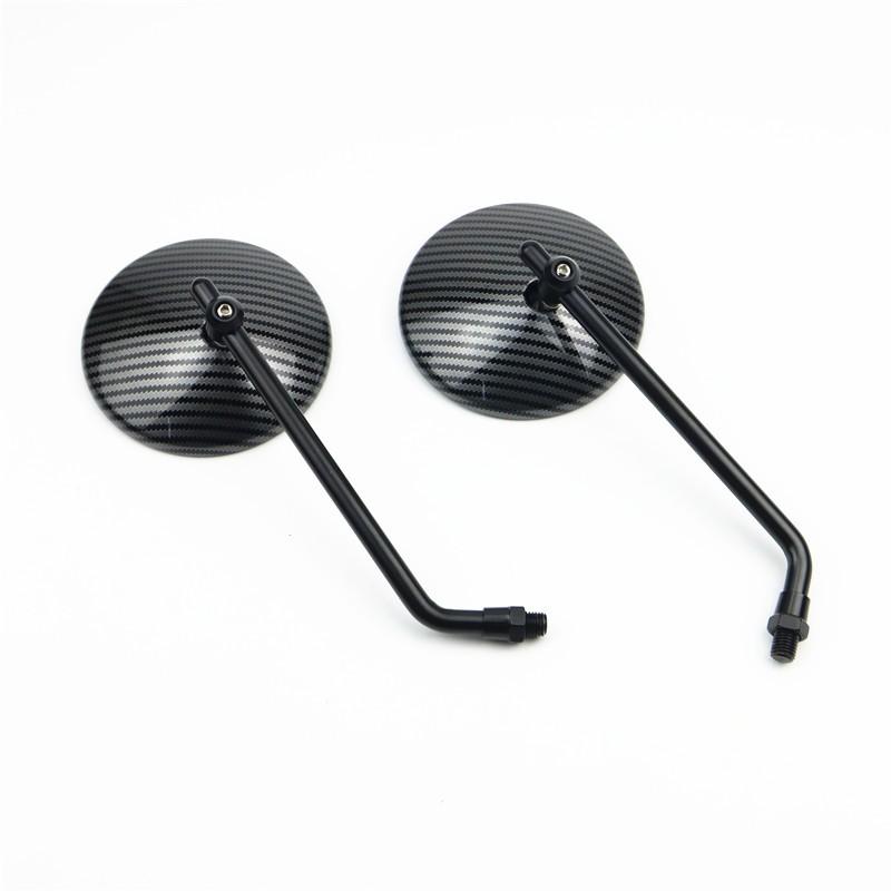 Universal Round Retro Motorcycle Rearview Mirror Honda NS125LA Scooter Aluminum Alloy Side With 8mm/10mm Right/Left