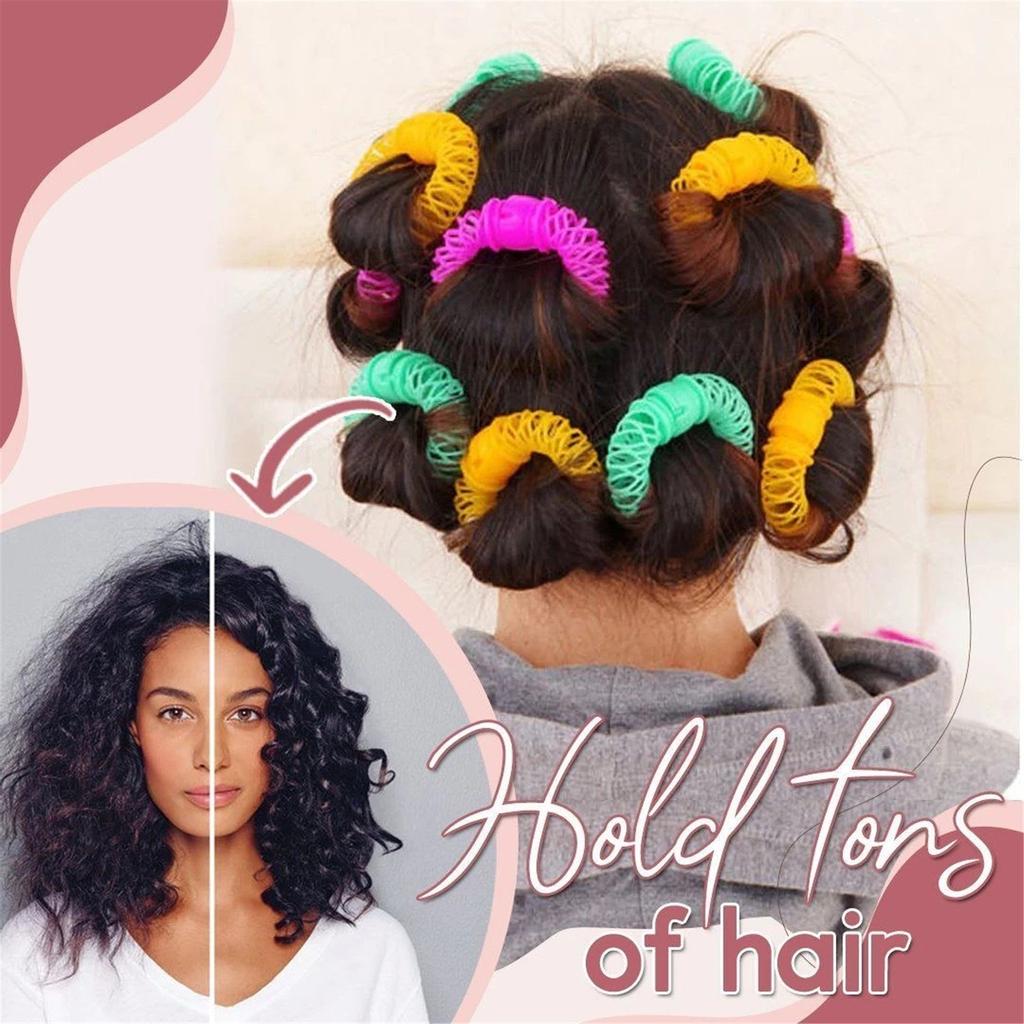 Donut Hair Natural Curlers Sticks Rollers Circle Spiral Plastic Hair Curly