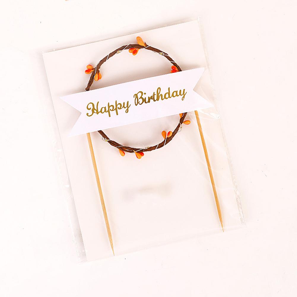 Led Luminous Garland Insert Card Bright Cake Decoration For Birthday Party Diy Cake Decoration