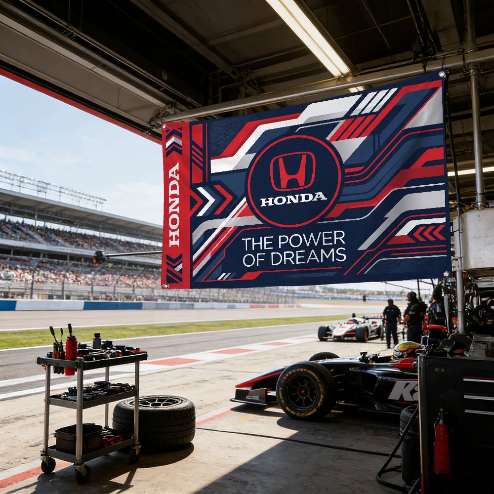 BWG5 ДЛЯ HONDA RACING Декоративный Флаг Высококачественный Полиэстер Устойчивый к Выцветанию Машинная Стирка Внутренний Наружный Подвесной Баннер