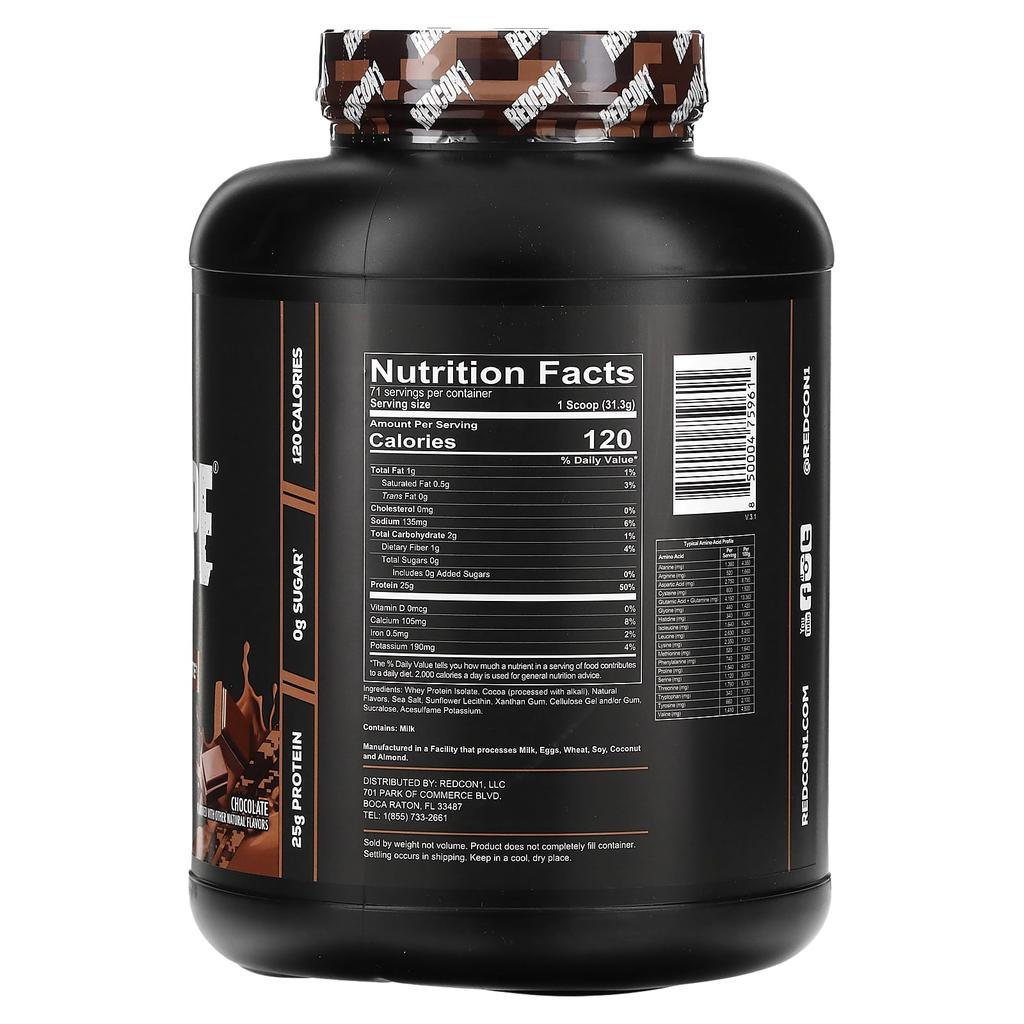 Redcon1 Isotope, 100% Whey Isolate, Chocolate, 4.9 Lb (2,222 G)