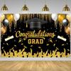 Celebrate Graduates Background Glitter Happy Graduation Banner Studio Prop