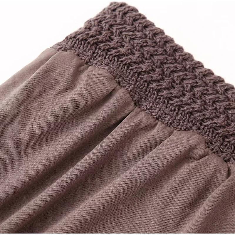 Knit Hollow Out Vest Skirts Set Women Sleeveless O-neck Blouses High Waist Slim Skirt Suits Female Fashion Lady Suit