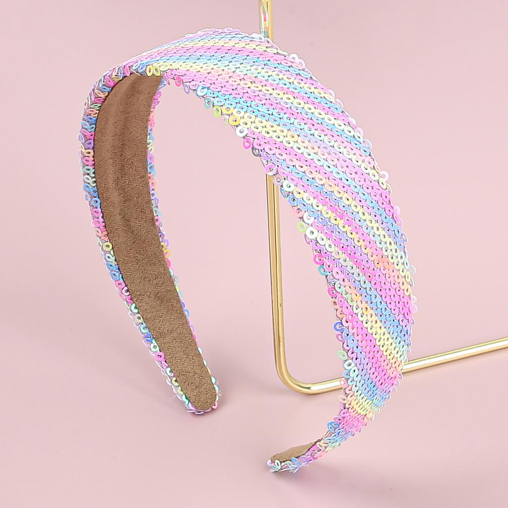 Модные пайеточные повязки на голову Девочки Блестящие 3 см Повязки для волос Девочки Женщины Повязки на голову Дети Дети Украшение для вечеринки Аксессуары для волос