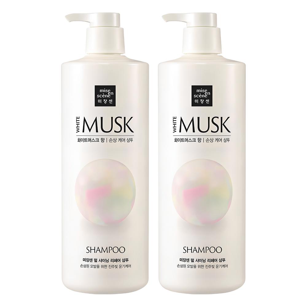 Mise-en-scène Pearl Shining Repair Perfume Shampoo White Musk Scent 1L 2 pcs