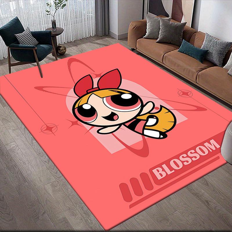 Powerpuff Girls Blossom Cute Area Rug, Powerpuff Girls Fan Cozy Carpet, Ideal Gift.chl