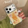 Совместимо с Apple 17 Pro Max: Позолоченные Желтые Звезды и Мультяшная Собачка Гальванизированный Чехол для iPhone 15/13.